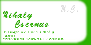 mihaly csernus business card